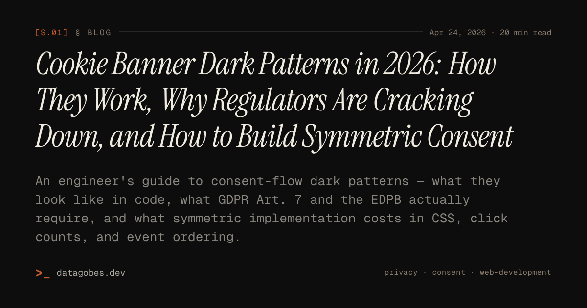 Cookie Banner Dark Patterns in 2026: How They Work, Why Regulators Are ...